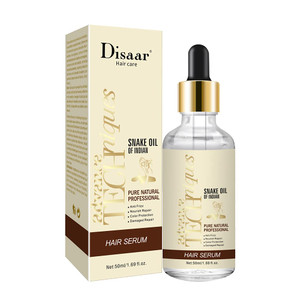 DISAAR Beauty Hair Serum Anti Frizz Nourish Damaged Repair Color Protection Pure Natural Professional Advance Techniques Care 50ml/1.69oz (Snake Oil
