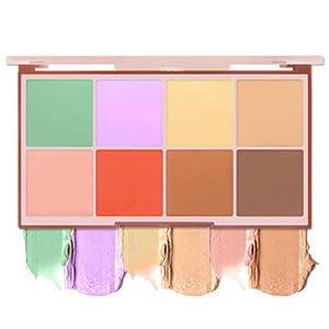 Face Color Corrector Palette, 8 Colors Correcting Contour Cream Makeup Palette, Green Peach Red Yellow Concealer Facial Camouflage Contouring Pallet