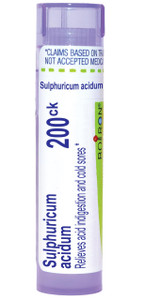 Boiron Sulphuricum Acidum 200Ck for Acid Indigestion & Cold Sores - 80 Pellets
