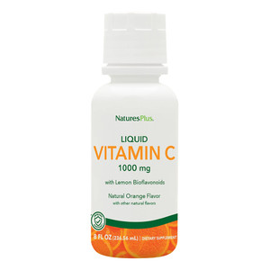 NaturesPlus Liquid Vitamin C - 1000 mg, 8 fl oz - with Lemon Bioflavonoids - Vegetarian, Gluten Free - 8 Servings