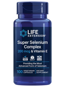 Life Extension Super Selenium Complex, 200 mcg  3 Forms of Selenium, Vitamin E  Cellular Health & Longevity Support  Gluten-Free, Non-GMO, Vegetar