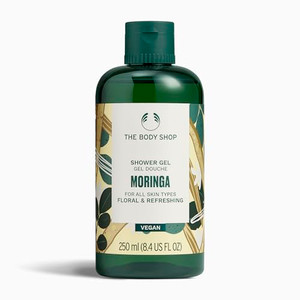 The Body Shop Moringa Shower Gel - Floral & Refreshing For All Skin - Vegan - 8.4 Fl Oz
