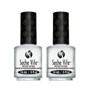 Seche Vite Dry Fast Top Coat for Nail Polish and Manicure, 0.5 Oz, 2-Pack