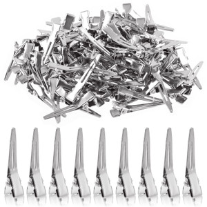 Wokape 100Pcs Styling Hair Clips, 1.4 Inch Metal Duck Billed Hair Clips for Women Styling Sectioning, Silver Alligator Clips for Hair