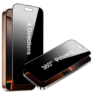 SOOPUR 2 Pack 4 Way 360 Degree Privacy Screen Protector for iPhone 16 Pro Max 6.9 Inches, 4 Directions Horizontal and Vertical All Around Anti Spy Te