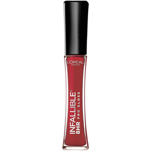 L'Oreal Paris LOreal Paris Makeup Infallible 8 Hour Lip Gloss, Comfortable & Hydrating Formula, Rebel Red, 0.5 fl.oz.