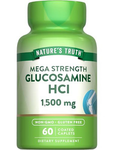 Nature's Truth Glucosamine HCI 1500mg | 60 Caplets | Mega Strength | Non-GMO & Gluten Free Supplement