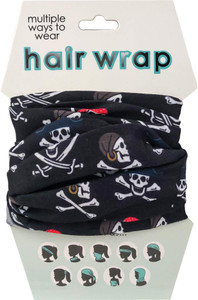 Spoontiques Pirate Hair Wrap - Multifunctional Bandanna, Headband, Hair Tie, Gaiter, and Scarf