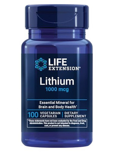 Life Extension Lithium, 1000 mcg  Lithium Orotate  Helps Maintain Cognitive Function & Memory  Low-Dose Formula  Non-GMO, Gluten-Free, Vegetarian