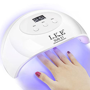 UV LED Nail Lamp, LKE Nail Dryer 72W Gel Nail Polish Curing Lamp UV Nail Lamp LED Nail Lamp for Gel Nail Polish Kit Nail Light Nail Art Accessories W