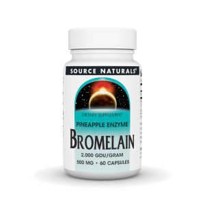 Source Naturals Pineapple Enzyme Bromelain, 2000 GDU/GRAM - 500 mg, 60 Capsules