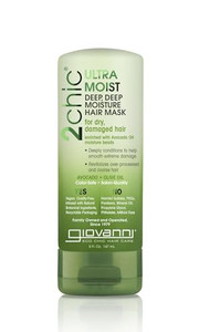 GIOVANNI 2chic Ultra-Moist Deep, Deep Moisture Hair Mask - Avocado & Olive Oil, Creamy Hydration Formula, Enriched with Aloe Vera, Shea Butter, Botan