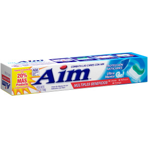 Aim Aim Cavity Protection Toothpaste Mint Gel, 5.5 Ounce (Pack of 3)