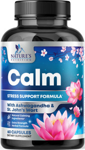 Stress Support Supplement - Extra Strength Ashwagandha, GABA, Magnesium, L-Theanine for Relief - Supports Mood & Focus - Naturally Calm, Unwind & Rel