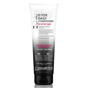 GIOVANNI D:tox Daily Conditioner, 8.5 oz. - Activated Charcoal, Super-Antioxidants Acai & Goji Berry