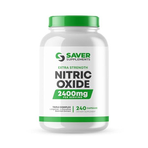 Saver Supplements Nitric Oxide Supplement 2400mg with L-Arginine, L-Citrulline and Beet Root Extract, 240 Capsules