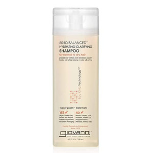 GIOVANNI ECO CHIC 50:50 Balanced Hydrating Clarifying Shampoo - Leaves Hair pH Balanced for Over-Processed Hair, Provides Moisture & Protection, Salo