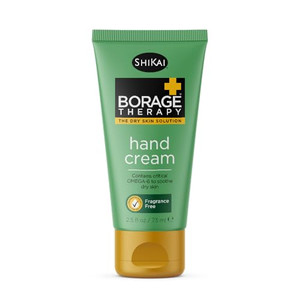 ShiKai Borage Therapy Hand Cream (2.5 oz) | Fragrance Free Moisturizer for Hands & Body | Fast Relief Lotion for Dry Skin | With Oatmeal & Shea