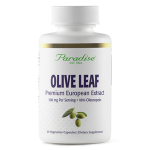 Paradise Herbs Olive Leaf Extract from Spanish Andalusian Olive Trees, Super Potent, Ultra Pure, Non-GMO, Vegan, Gluten Free, 60 Vegetarian Capsules