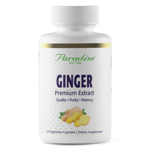 Paradise Herbs Premium Ginger Extract for Digestive Health, Super Potent, Ultra Pure, Vegan, Non-GMO, Gluten Free, 60 Vegetarian Capsules