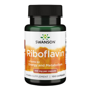 Swanson Vitamin B2 Supplement (Riboflavin) - Vitamin Supplement to Support Vision Health, Aid Thyroid Function, and Promote Energy Metabolism Support