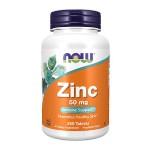 NOW Foods Supplements, Zinc (Zinc Gluconate) 50 mg, Supports Enzyme Functions*, Immune Support*, 250 Tablets