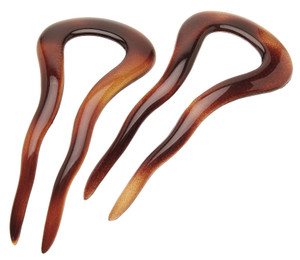 France Luxe Large Hair Pin Pair - Tortoise