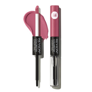 Revlon Liquid Lipstick with Clear Lip Gloss, ColorStay Overtime Lipcolor, Dual Ended with Vitamin E, 220 Unlimited Mulberry, 0.07 Fl Oz