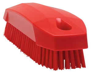 Vikan 64404 Brush,Nail,Stiff,PP/PBT,Red