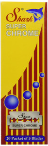 Shark Double Edge Safety Razor Blades, Super Chrome, 100 Count