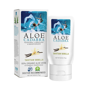 Aloe Cadabra Flavored Personal Lubricant and Vaginal Moisturizer, Organic Edible Aloe Lube for Men, Women and Couples, Non-Staining, pH Balanced, Toy