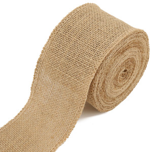 LaRibbons 3 Inch Burlap Wide Fabric Craft Ribbon?10 Yard, Natural Brown Ribbon for Bow Crafting,Wreath-Making, Tree Decoration