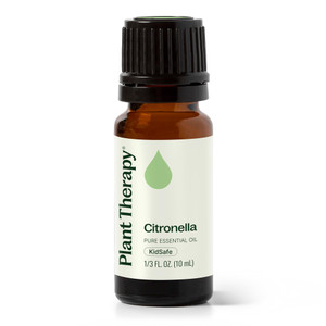 Plant Therapy Citronella Essential Oil 10 mL (1/3 oz) 100% Pure, Undiluted, Citronella Oil for Aromatherapy, Diffuser, Candle Making, Skin Care, Outd