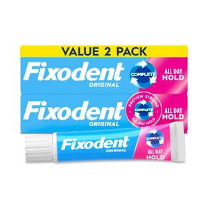 Fixodent Complete Original Denture Adhesive Cream, 2.4 oz, Pack of 2