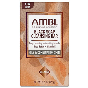 Ambi Skincare Black Soap with Shea Butter, 3.5 Oz (Pack of 2)