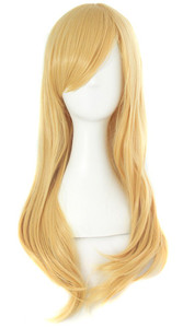 MapofBeauty 24 Inch/60 cm Long Anime Side Bangs Great Wavy Curly Cosplay Party Wig (Orange Yellow)