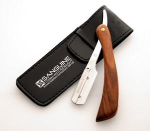 Pure Wood Shaving Razor/Cut Throat Razors/Men Razor (coolcut) + Free Blades & Pouch (wood-r5)