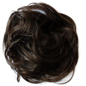 CAISHA Synthetic Fiber Hairpiece Scrunchie Scrunchy Updo Slightly Wavy Brown G4B
