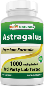 Best Naturals Astragalus Capsule, 1000 mg, 120 Count