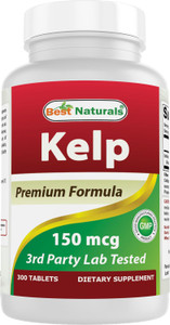 Best Naturals Kelp Supplement 150 Mcg Tablet, 300 Count