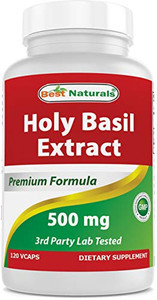 Best Naturals Holy Basil Stress Management 500 mg 120 Veggie Capsules