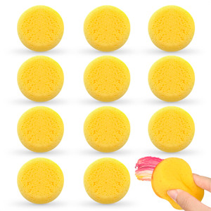 12 Pcs Pottery Sponges for Clay  2.8"x1" Pottery Sponge for Painting, Car Waxing, Washing Dishes & Ceramic Care, Tack Sponges for Cleaning Leather 