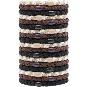 Hair Ties for Women Girls, HBY 18 Pcs Elastics Hair Bands Ponytail Holders for Thick Hair, No Damage No Crease Hair Elastics