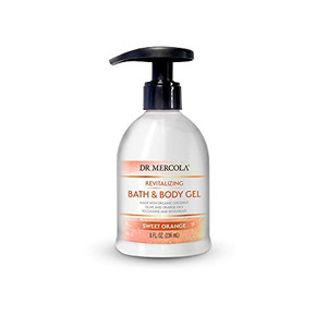 Dr. Mercola, Moisturizing Bath & Body Gel Sweet Orange, 8 fl oz (236 mL), Coconut Oil, Organic Jojoba Oil, Organic Palm Oil and Organic Aloe Vera