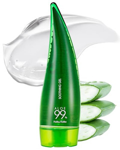 Holika Holika Aloe 99% Soothing Gel, 8.5 Ounce, 250ml - No Sticky 99% Aloe Vera Sunburn Relief - Moisturizing, Fast Absorbing for Face, Skin, Body&Ha