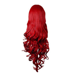 Rbenxia Curly Cosplay Wig Long Hair Heat Resistant Spiral Costume Wigs Anime Fashion Wavy Curly Cosplay Daily Party for Adult Red 32" 80cm