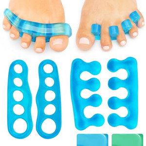 VIVEsole Toe Separators for Men & Women Medium (2 Pairs) - Silicone Gel Spreaders - Therapeutic Spa Stretchers for Plantar Fasciitis, Bunions, Overla