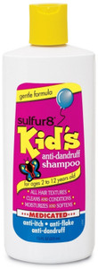 Sulfur 8 Anti-Dandruff Shampoo for Kids 7.5 oz  Gentle Medicated Dandruff Control for Itchy Scalp, Mild Cleanse with Kid-Friendly Fresh Fragrance fo