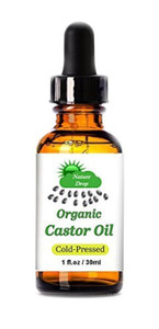 Nature Drop Organic Castor Oil,2 oz - 100% USDA Certified Pure Cold Pressed Hexane free - Best oil Growth For Eyelashes, Hair, Eyebrows, Face and Ski