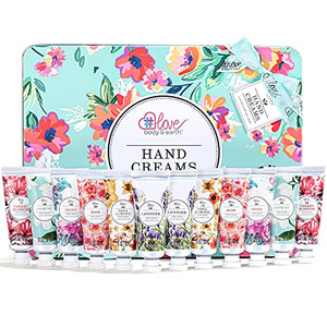 BODY & EARTH Hand Cream for Women, Hand Lotion Gift Set for Mothers Day for Mom Gift, Hand Lotion Set for Women 6 Pcs Travel Mini Size Hand Cream for